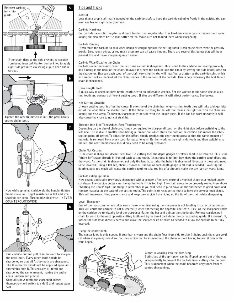 Instructions Timberline Chainsaw Sharpener